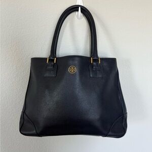 Tory Burch Navy Leather Tote Bag